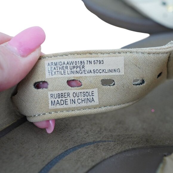 Abeo ARMIDA Beige Leather Flip Flop Sandals for Women Size‎ 7 - Picture 5 of 6